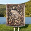 Iguana Woven Tapestry Blanket A Cottagecore Botanical Floral Design